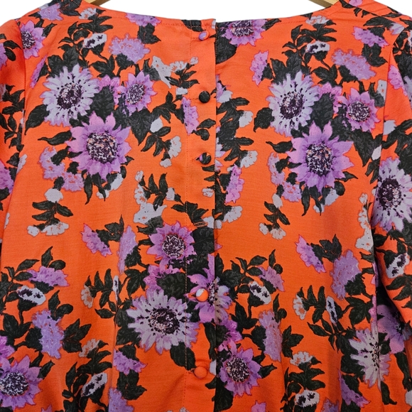 Free People Parker Floral Long Sleeve Dress size 8 - Picture 4 of 9